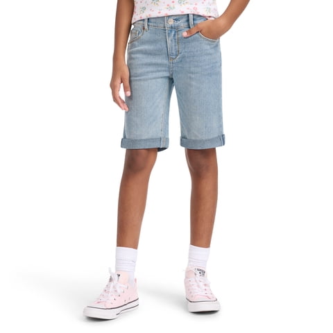 Girls Bermuda Denim Shorts, Sizes 5-18