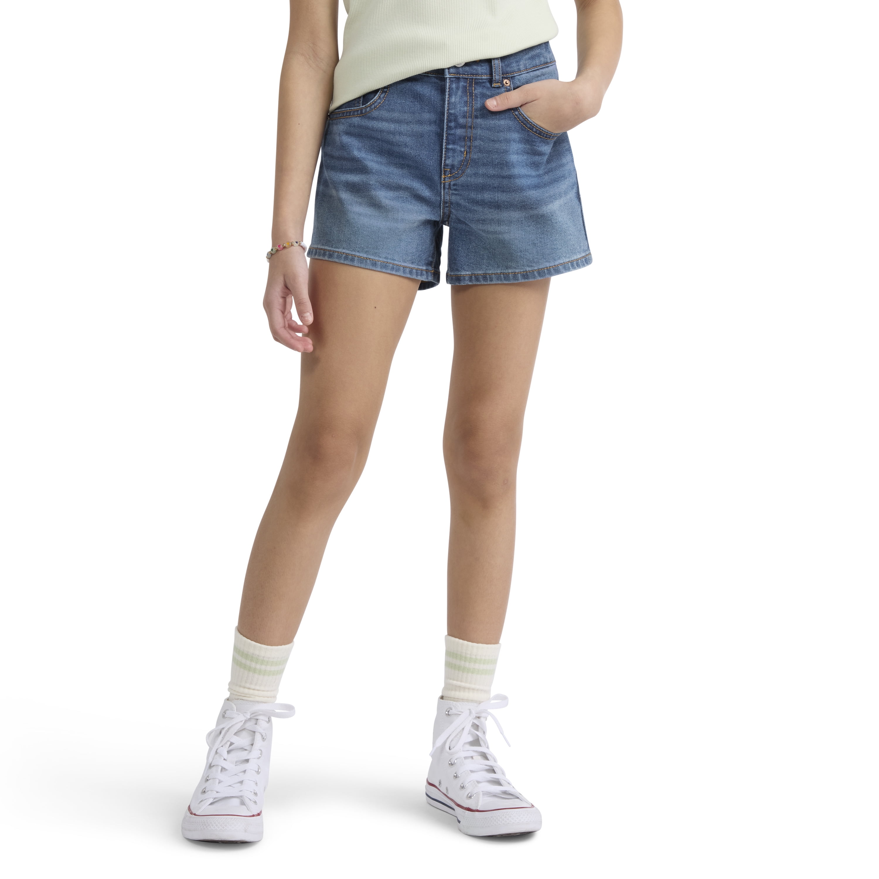 Levi Strauss Signature Girls High Rise 3" Denim Shorts, Sizes 5-18