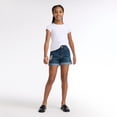 thumbnail image 1 of Levi Strauss Signature Girls Floral High Rise Mom Denim Shorts, Sizes 5-18, 1 of 7