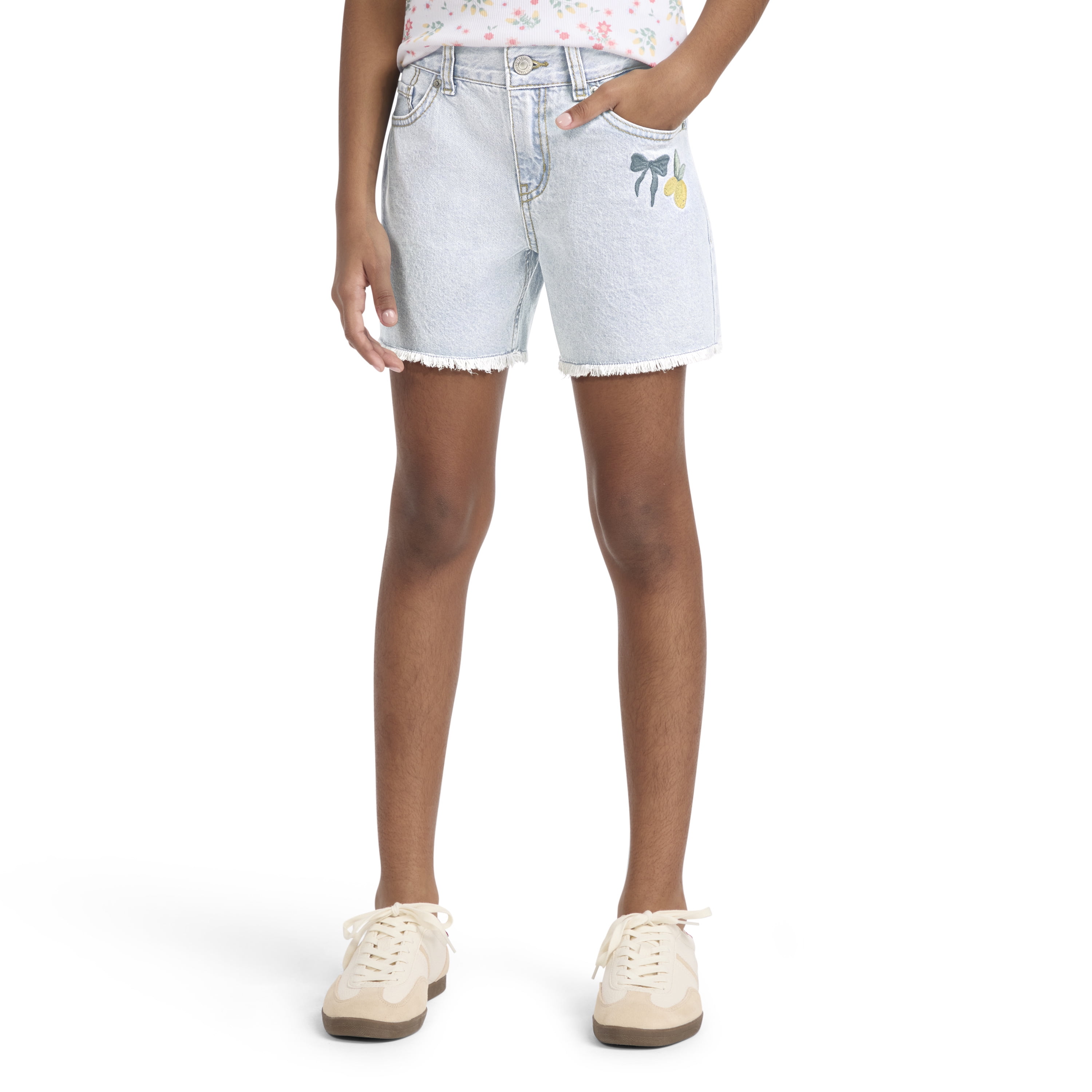 Levi Strauss Signature Girls Midi Denim Shorts, Sizes 5-18