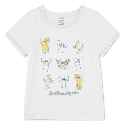 Girls Short Sleeve Graphic Top, Sizes 4-16