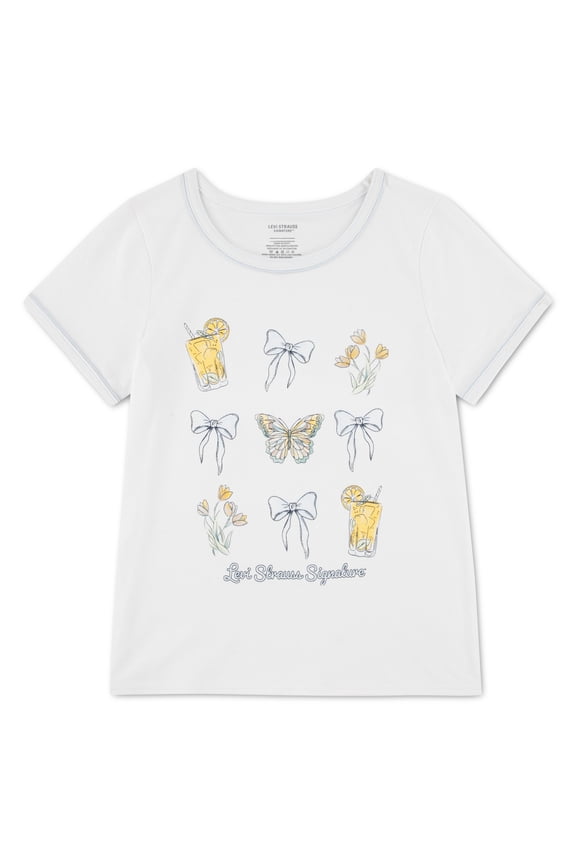 Girls Short Sleeve Graphic Top, Sizes 4-16