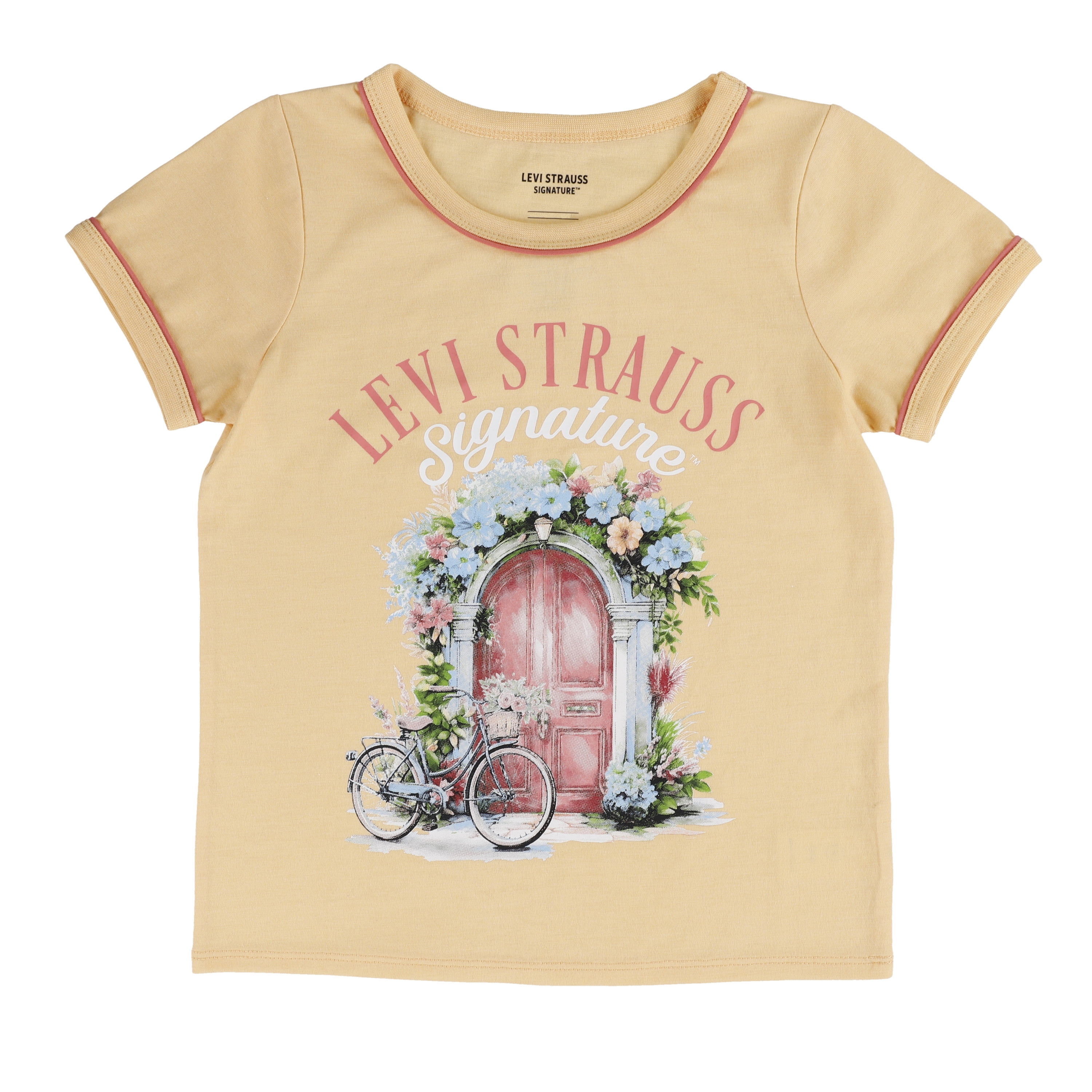Levi Strauss Signature Girls Short Sleeve Graphic Top, Sizes 4-16
