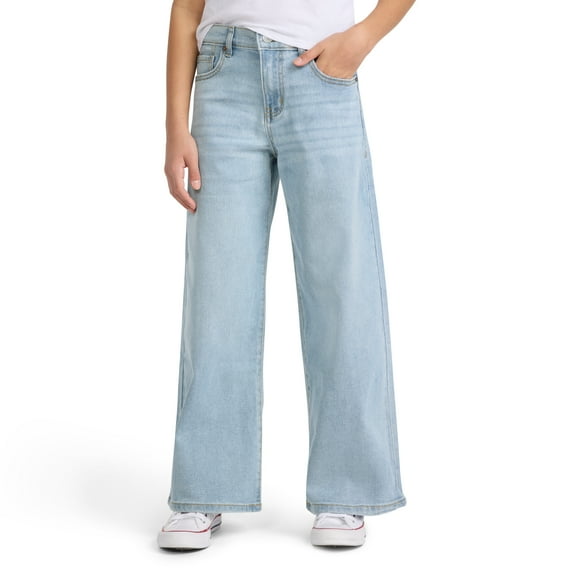 Levi Strauss Signature Girls' Baggy Wide Leg Jeans, Sizes 2T-18