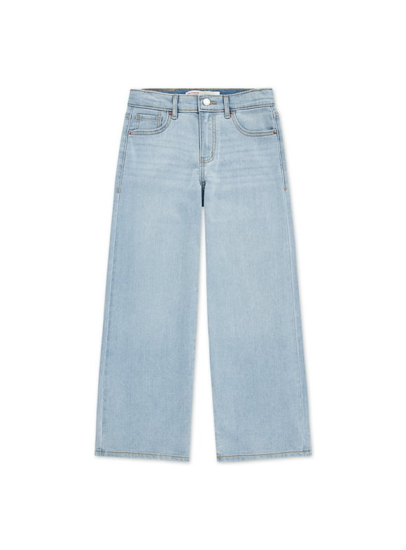 Girls Baggy Wide Leg Jeans, Sizes 2T-18