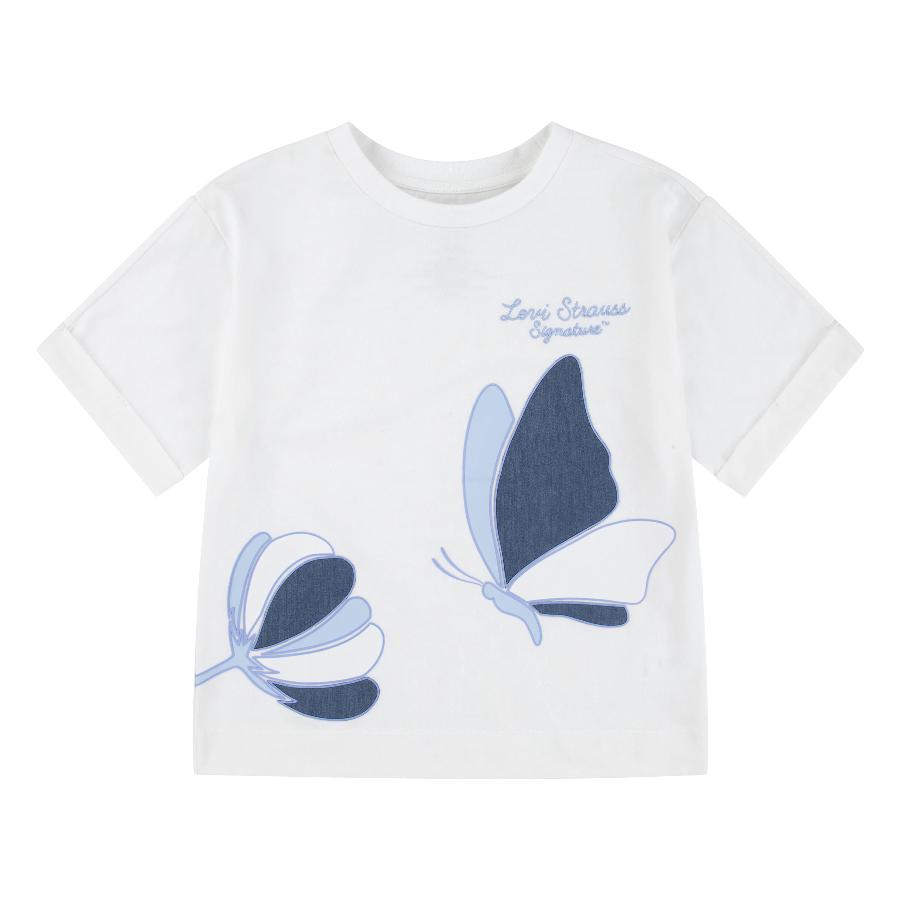 Levi Strauss Signature Girls Denim Applique Graphic Top, Sizes 4-16