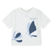 Levi Strauss Signature Girls Denim Applique Graphic Top, Sizes 4-16