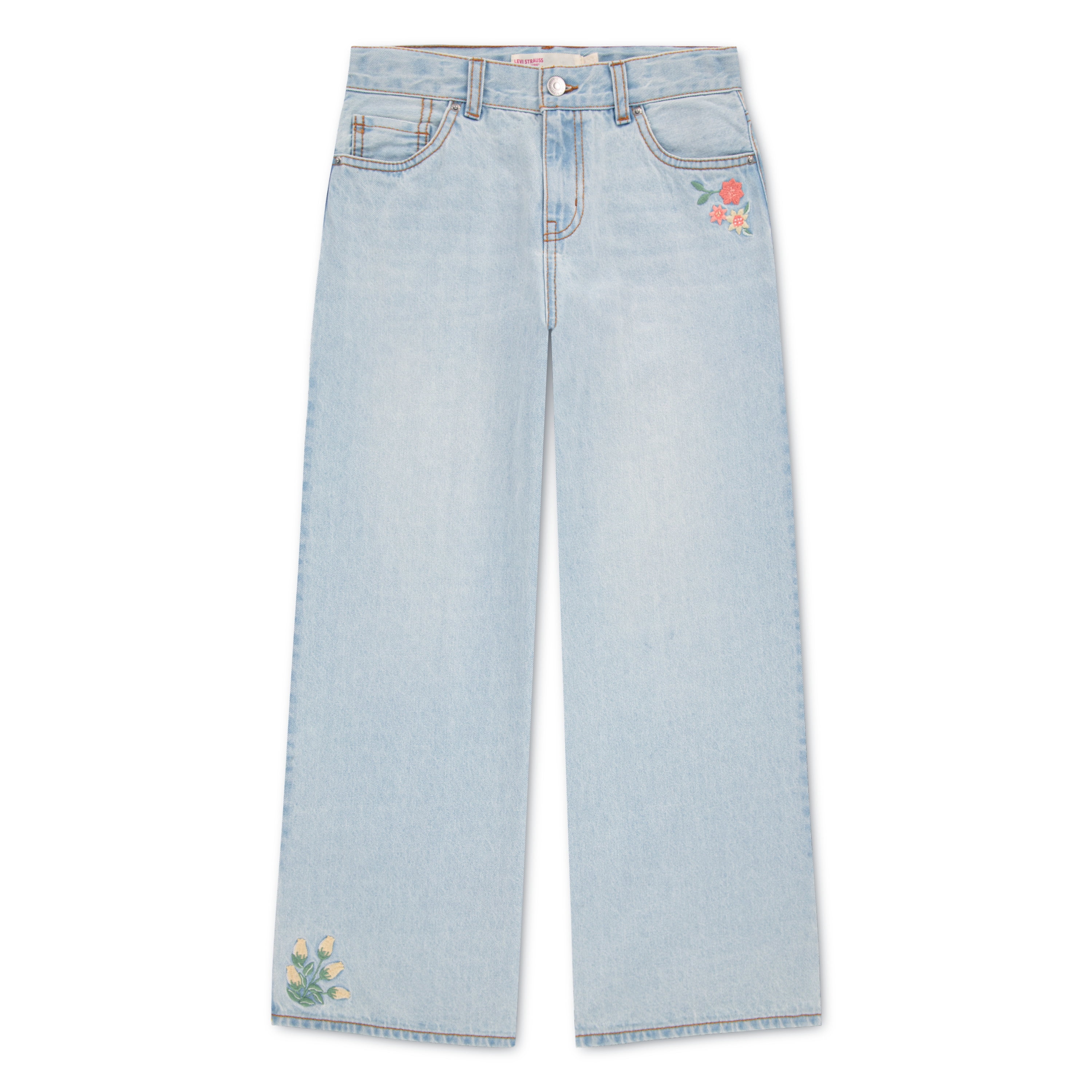 Levi Strauss Signature Girls Floral Baggy Jeans, Sizes 5-18