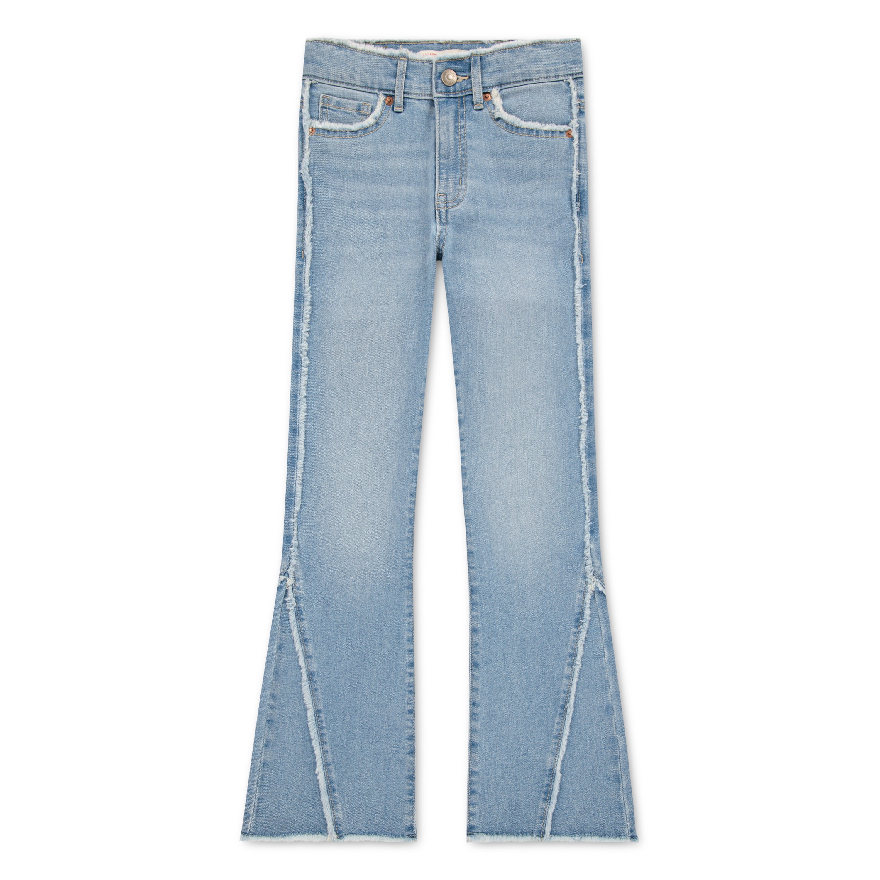 Levi Strauss Signature Girls Fray Edge Flare Jean, Size 5-18