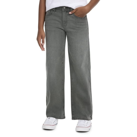 Levi Strauss Signature Little and Big Girls Wide Leg Jeans, Sizes 5-18