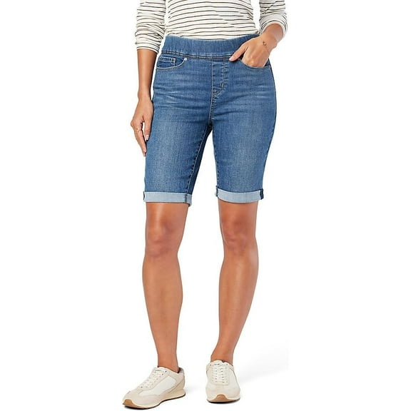 Levi Strauss Signature Gold Women's Totally Shaping Pull on Bermuda Shorts (Available in Plus Size)