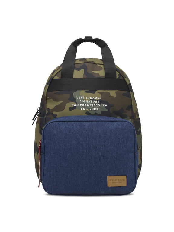 17" Men's Fashion Backpack, Camo/Denim