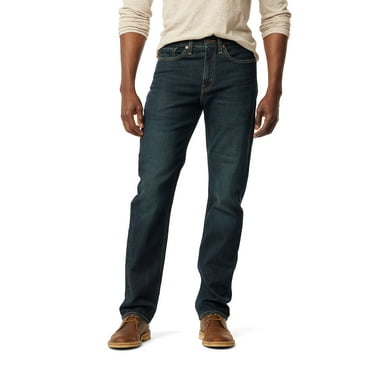 Levi Strauss Signature Men's Straight Flexible Waistband Jeans