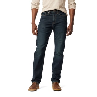 Levi Strauss Signature Men's Straight Flexible Waistband Jeans