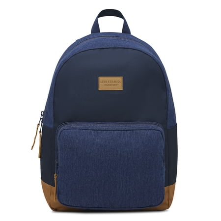 Levi Strauss Signature Unisex Adult Single Pocket Backpack, Denim