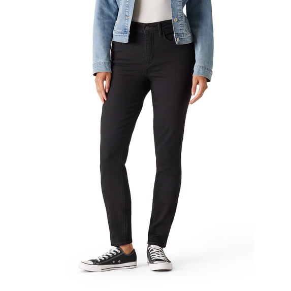 Levi Strauss Signature Women's Mid Rise Skinny Jeans, Tummy-Smoothing Pannel, Inseams: 27", 29", 31", Sizes 2-20