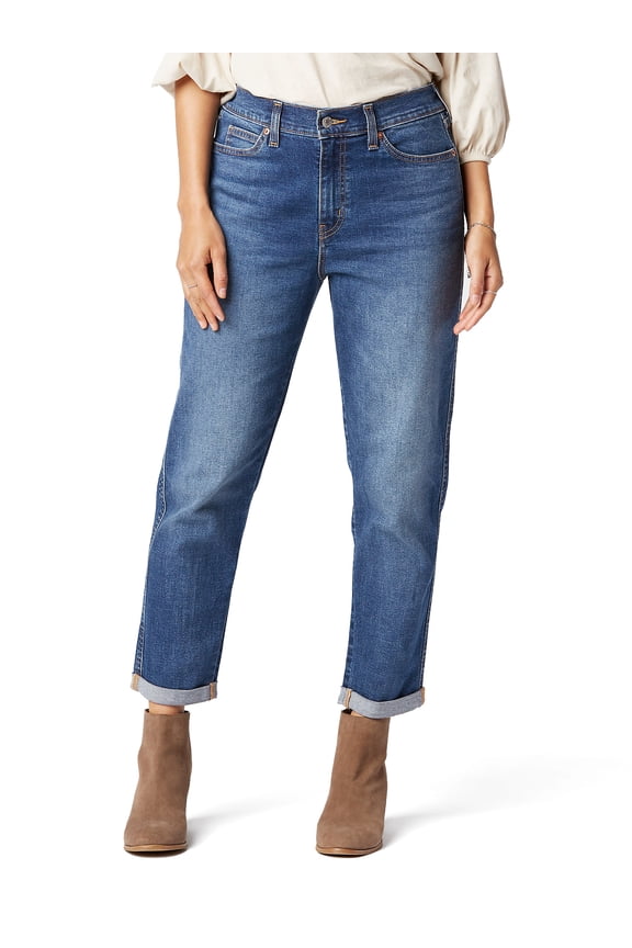 Women's Mid Rise Slim Fit Boyfriend Jeans, Sizes 0-22