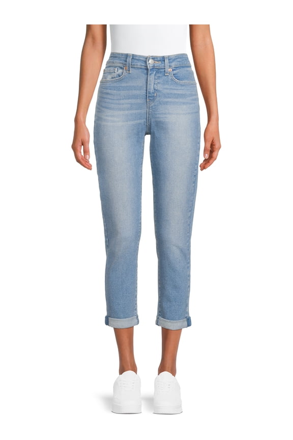 Women's Mid Rise Slim Fit Boyfriend Jeans, Sizes 0-22