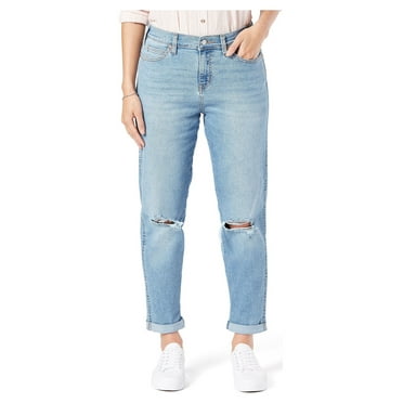 Levi Strauss Signature Women's Mid Rise Slim Fit Boyfriend Jeans, Sizes 0-22