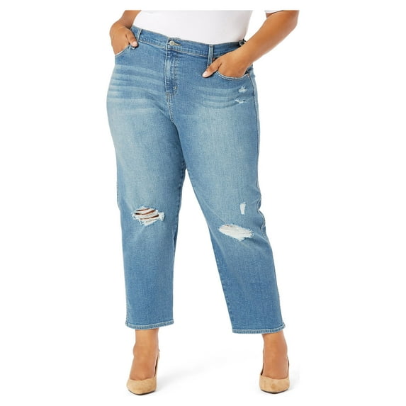 Levi Strauss Signature Women’s Plus Size Heritage High Rise Straight Jeans