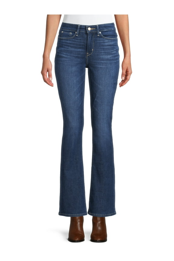 Women's and Women's Plus Mid Rise Slimming Bootcut Jeans, Sizes 2-26