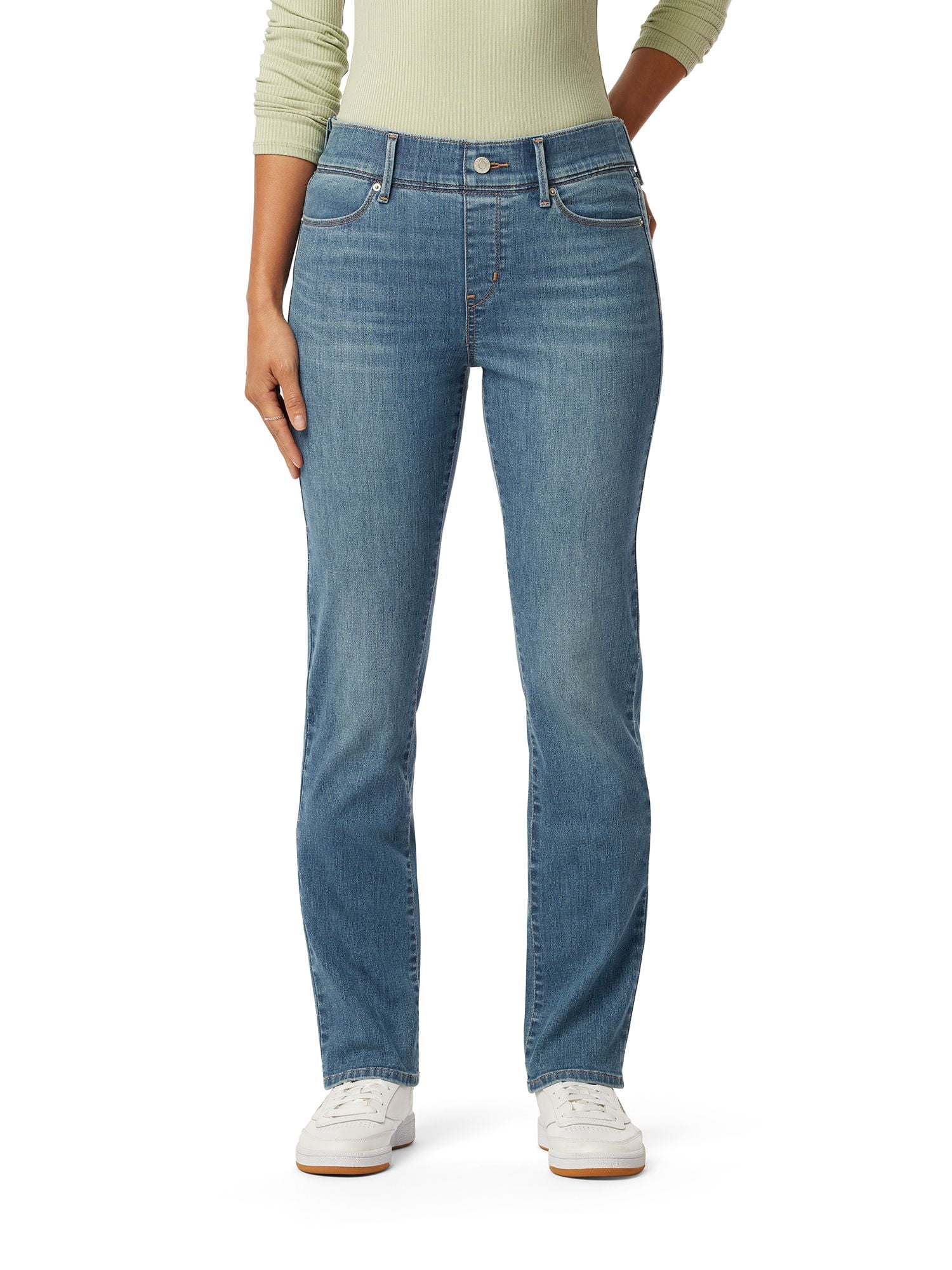 Levi Strauss Signature Women's and Women's Plus Shaping Perfect Pull On Straight Jeans, Sizes 2-20