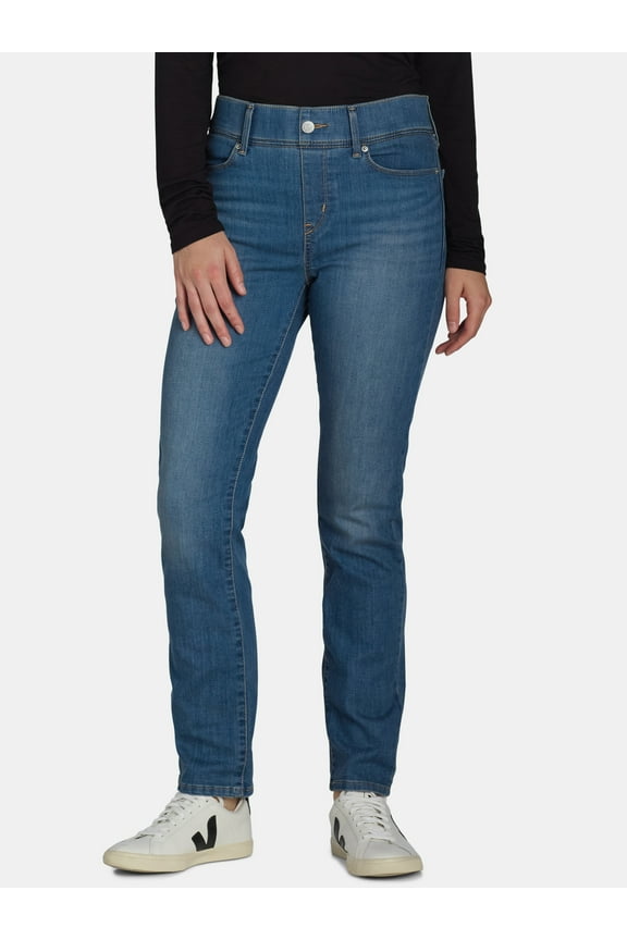 Women's Shaping Perfect Pull On Straight Jeans, Sizes 2-16