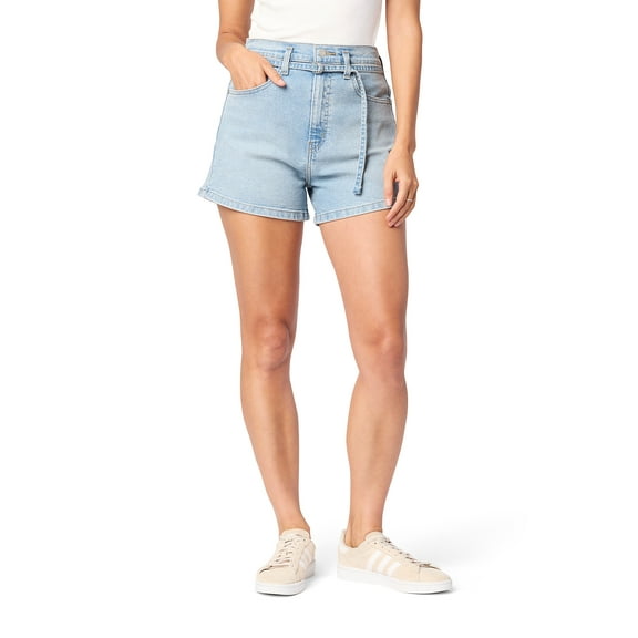 Levi Strauss Signature Women's Vintage A-Line Belt Shorts, Sizes 0-14