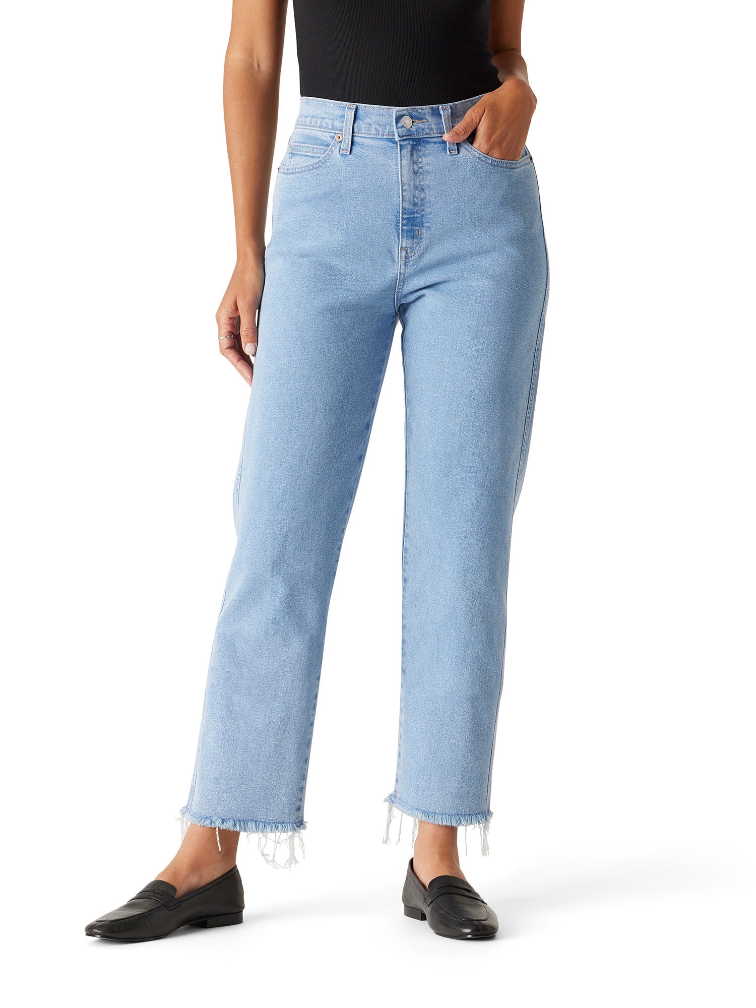 Levi Strauss Signature Women's and Women's Plus High Rise Straight Jean, Sizes 2-28