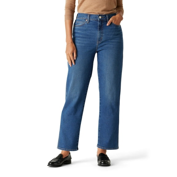 Levi Strauss Signature Women's and Women's Plus High Rise Straight Jean, Sizes 2-28