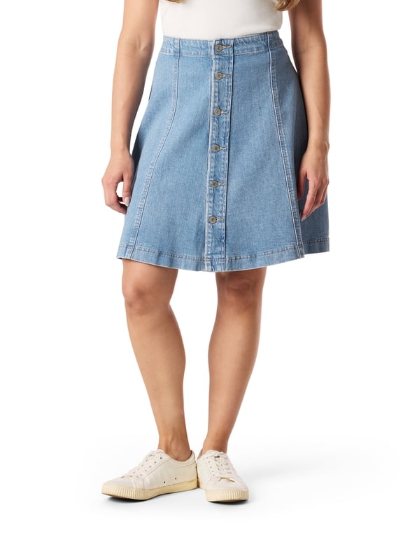 Women's Vintage Seamed Flounce Skirt