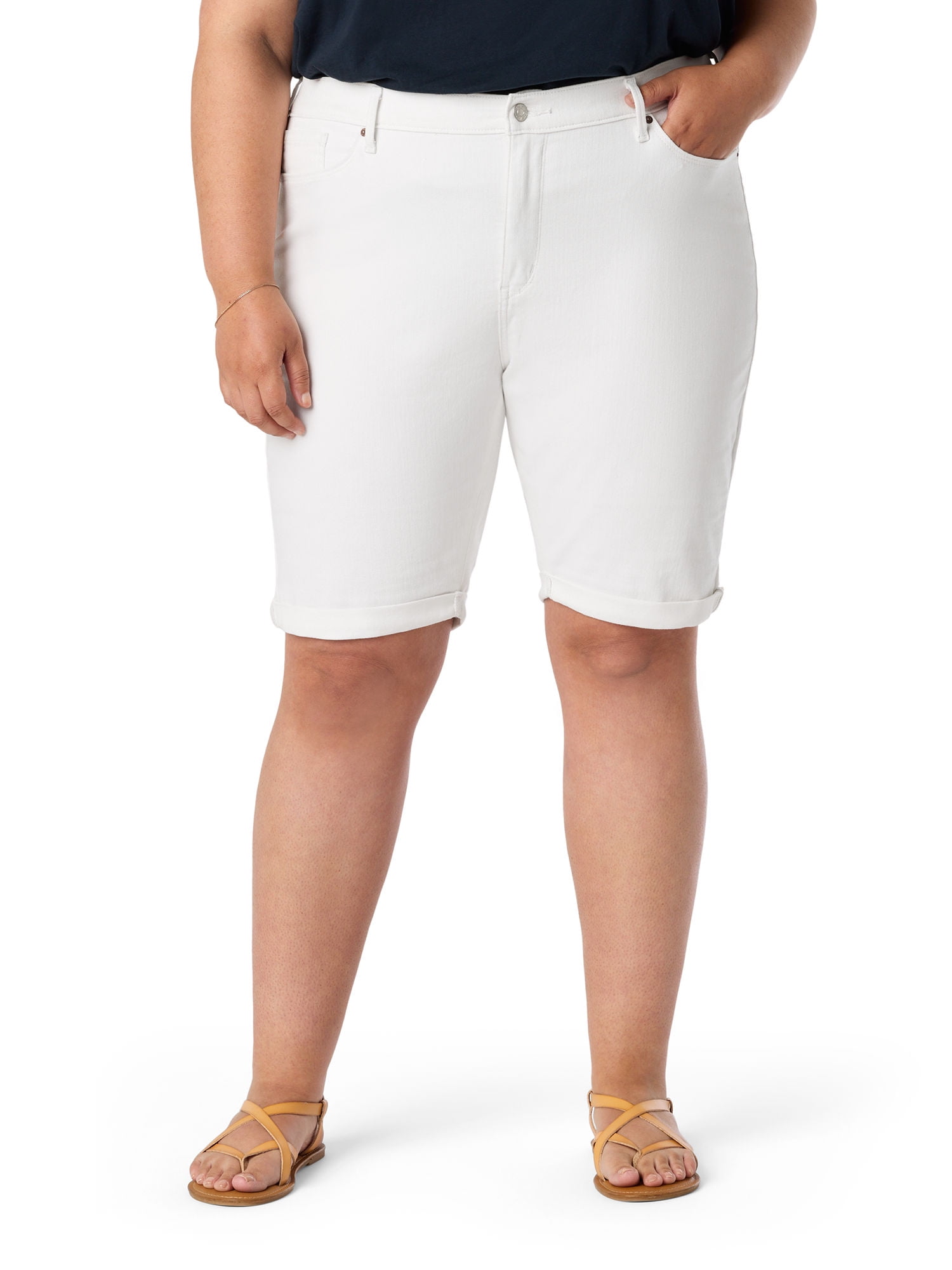 Levi Strauss Signature Women's and Women's Plus Bermuda Shorts, Sizes 0-26