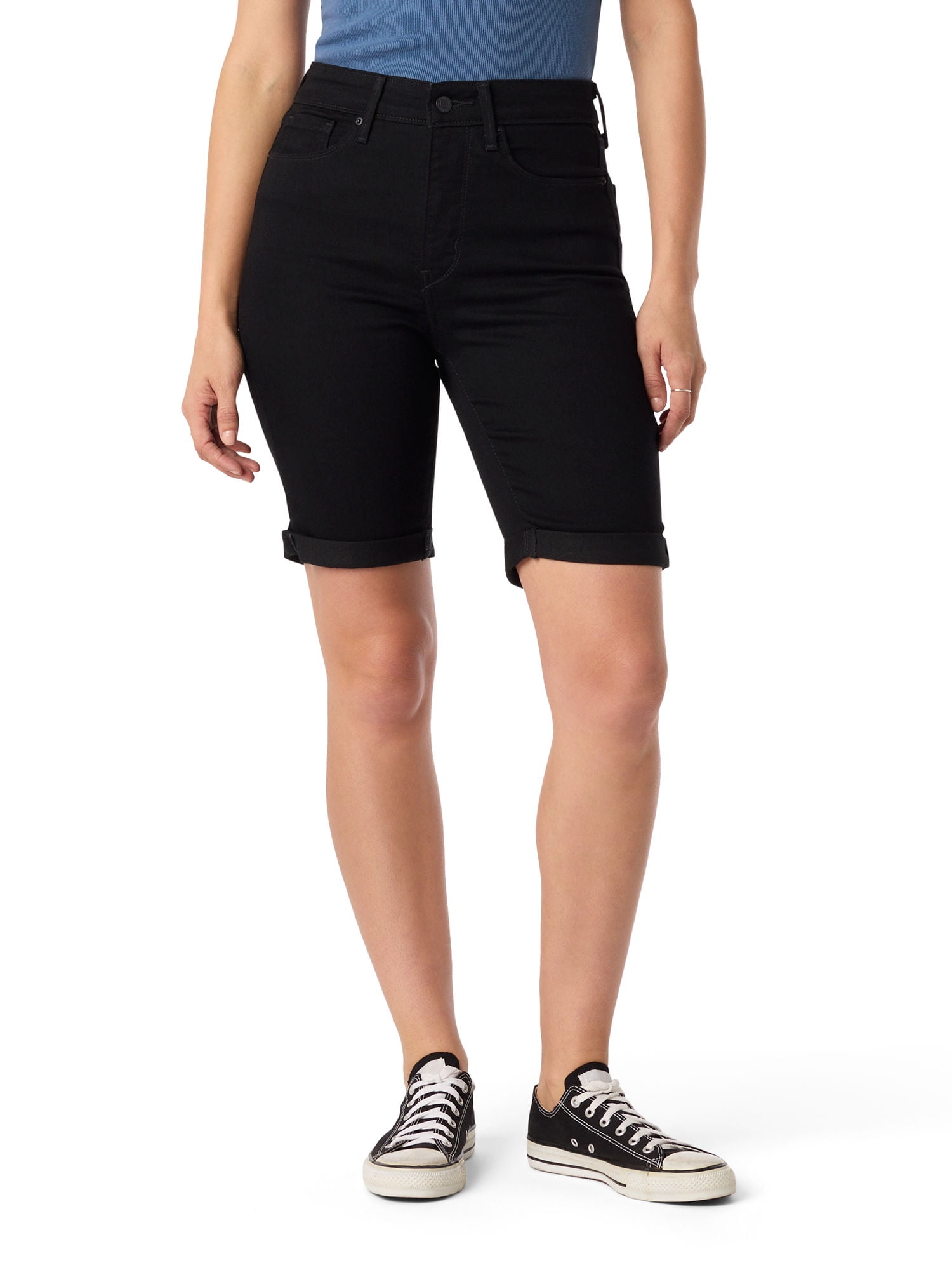 Levi Strauss Signature Women's and Women's Plus Vintage Relaxed Mid Thigh Shorts, Sizes 2-18
