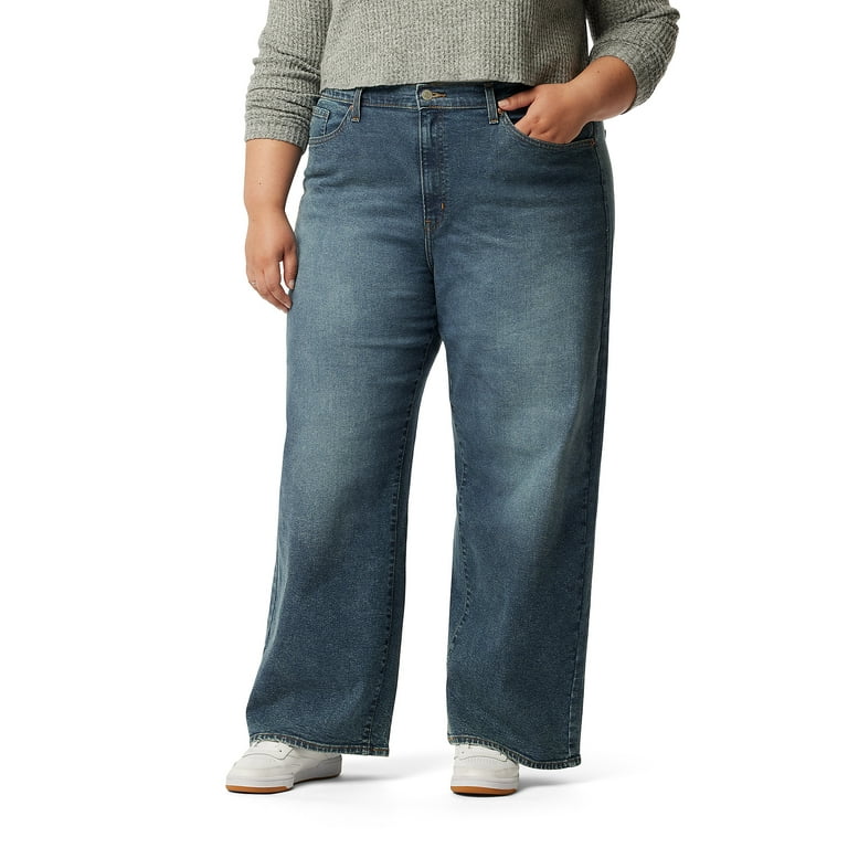 Wide Leg Jeans Womens Size 16 Jeans Waist Size Clove Jeans Stretch - Main Image