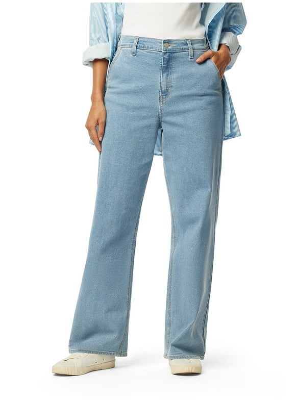 Women's and Women's Plus Heritage Loose Straight Trouser Jeans, Sizes 0-20 Plus