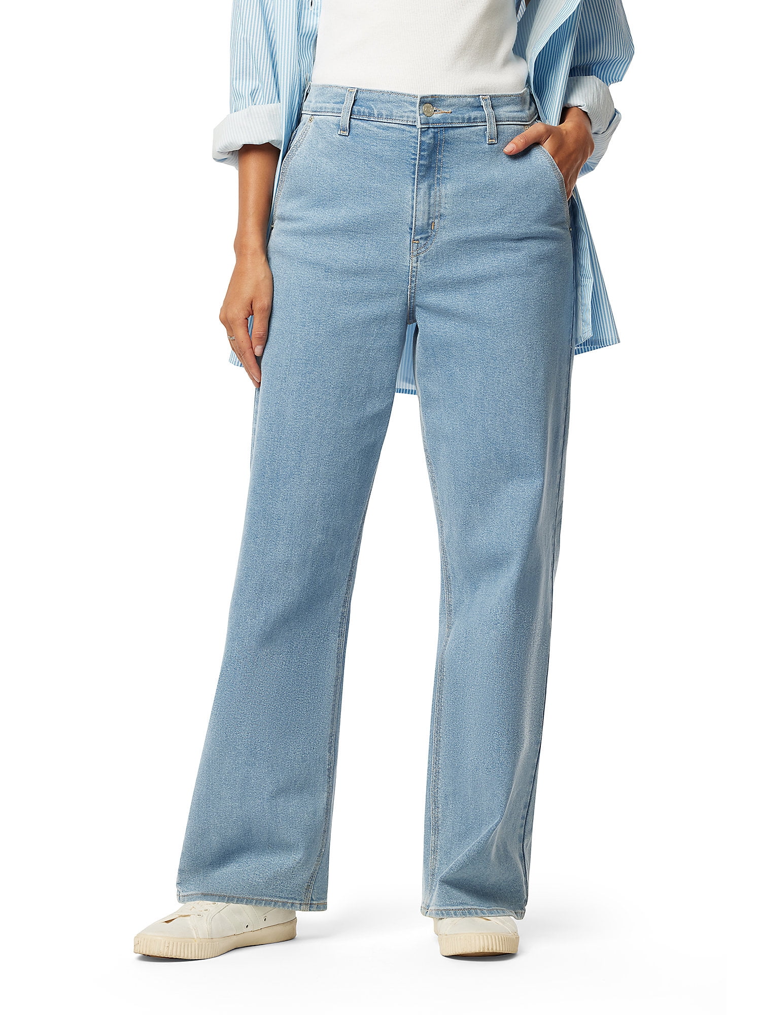 Levi Strauss Signature Women's and Women's Plus Heritage Loose Straight Trouser Jeans, Sizes 0-20 Plus