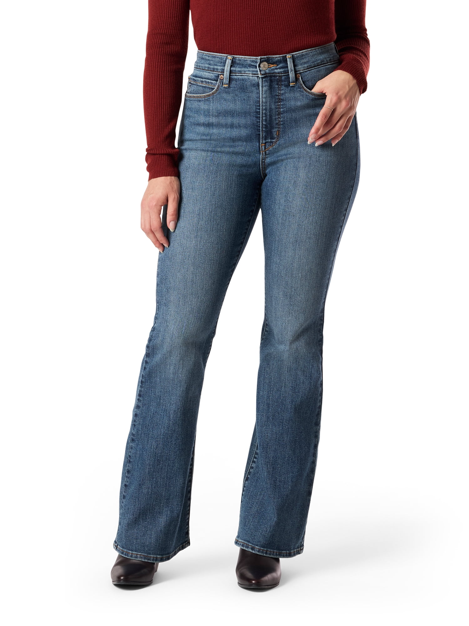Levi Strauss Signature Women's and Women's Plus High Rise Flare Jeans