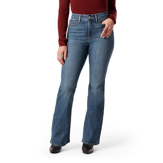 Levi Strauss Signature Women's and Women's Plus High Rise Flare Jeans, Sizes 0-22