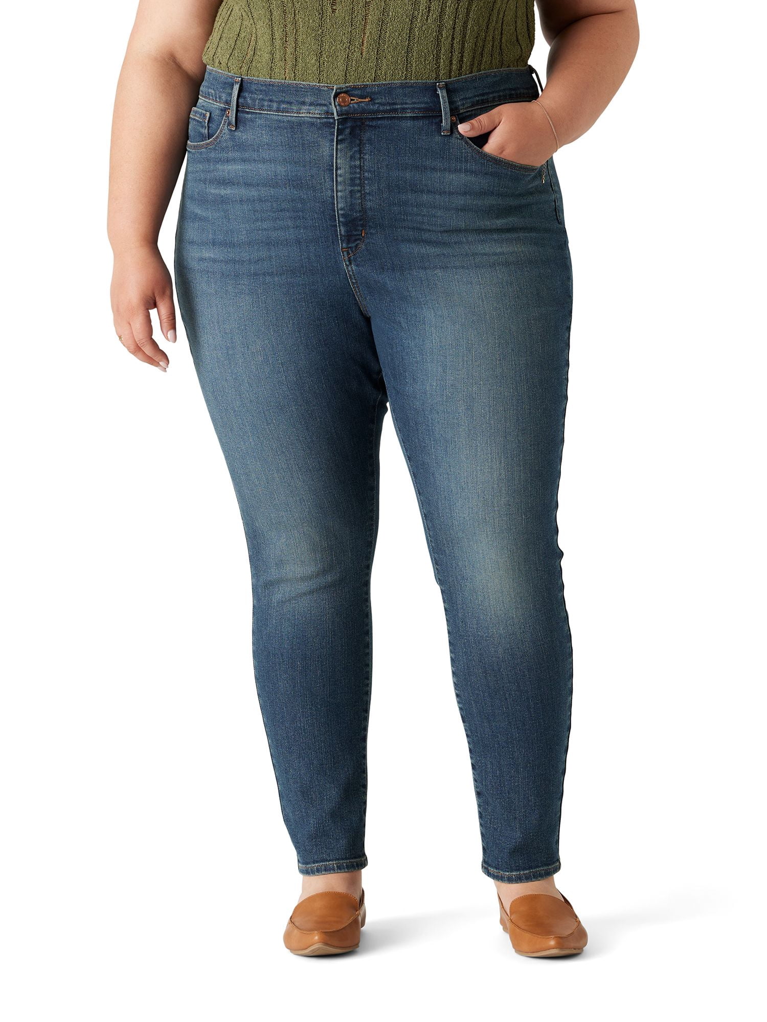 Levi Strauss Signature Women's and Women's Plus High Rise Skinny Jeans, Sizes 2-26