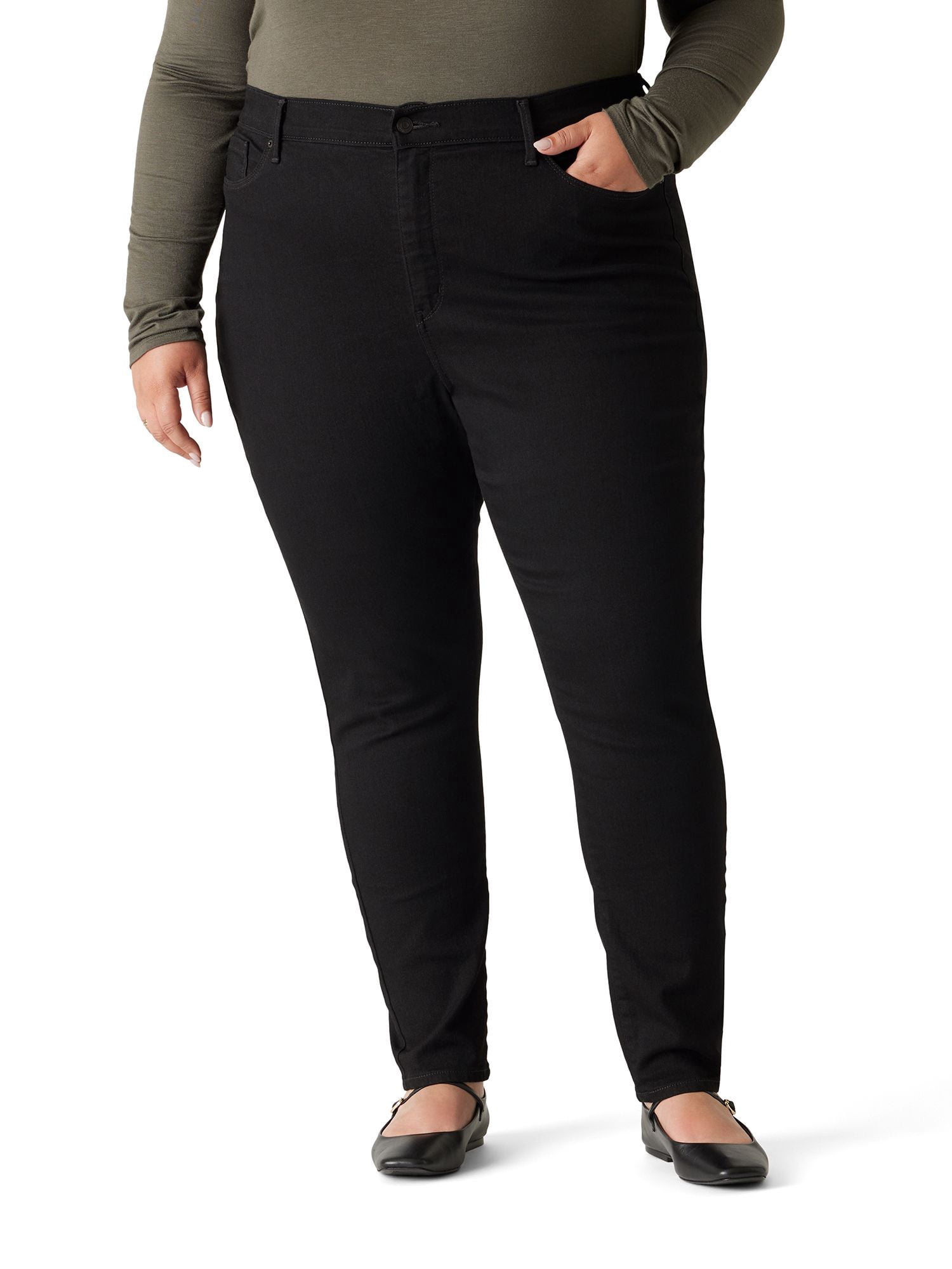 Levi Strauss Signature Women's and Women's Plus High Rise Skinny Jeans, Sizes 2-26