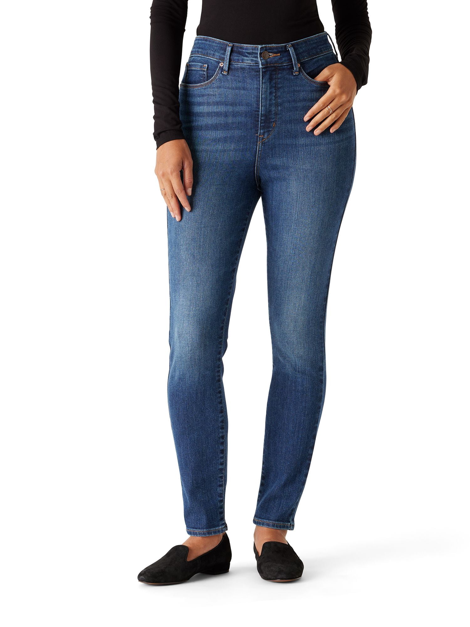 Levi Strauss Signature Women's and Women's Plus High Rise Skinny Jeans, Sizes 2-20