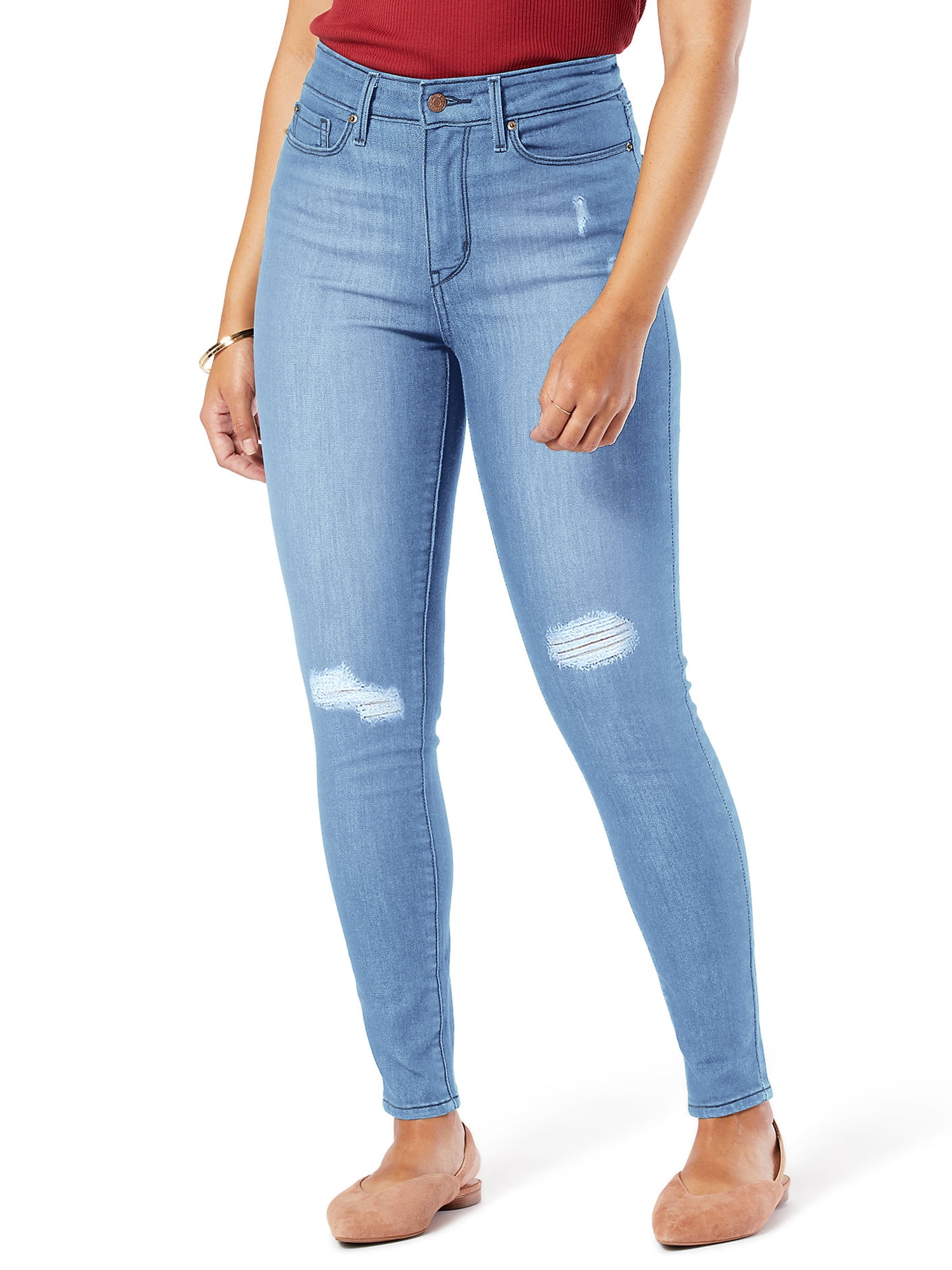 Levi Strauss Signature Women's and Women's Plus High Rise Skinny Jeans, Available in 27", 29", 31" Inseams, Sizes 2-28