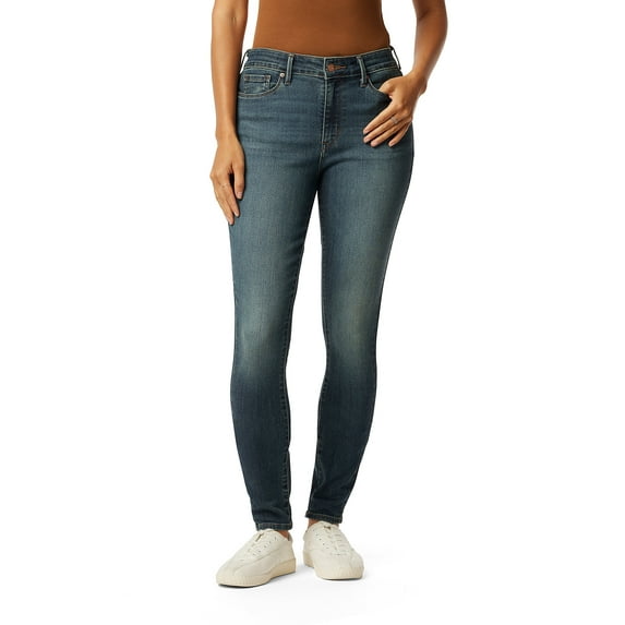 Levi Strauss Signature Women's and Women's Plus High Rise Skinny Jeans, Inseams: Short, Regular and Long, Sizes 2-28
