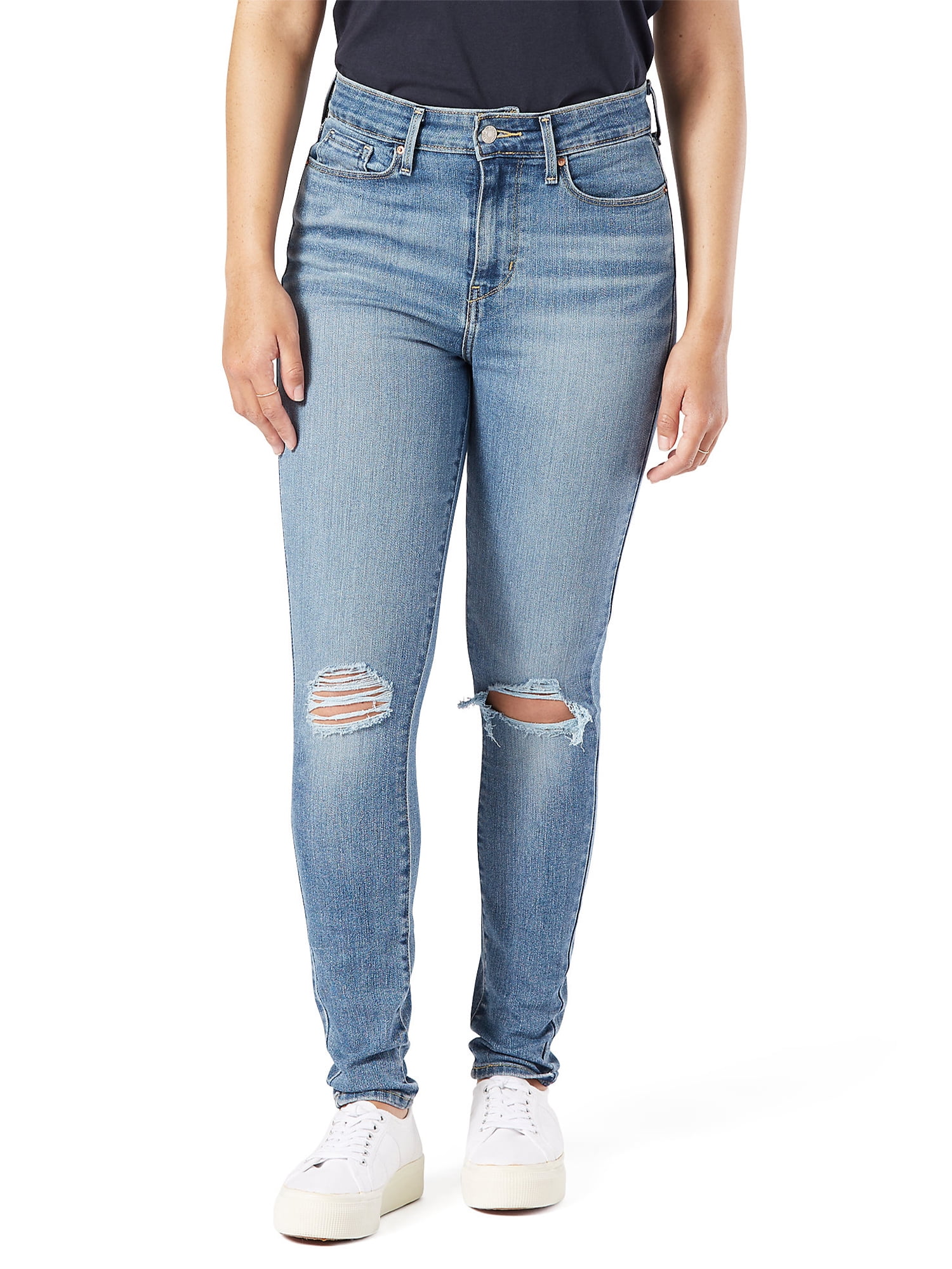 Levi Strauss Signature Women's and Women's Plus High Rise Skinny Jeans, Inseams: Short, Regular and Long, Sizes 2-28