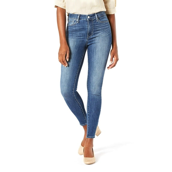 Levi Strauss Signature Women's and Women's Plus High Rise Skinny Jeans, Inseams: Short, Regular and Long, Sizes 2-28