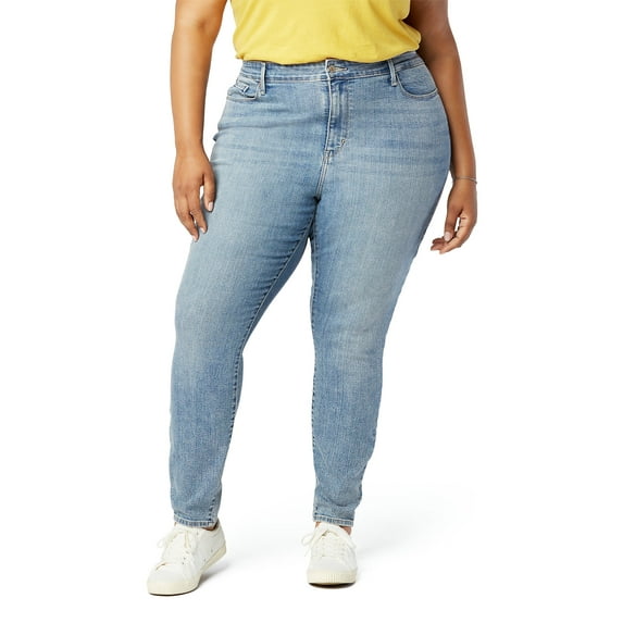 Levi Strauss Signature Women's and Women's Plus High Rise Skinny Jeans, Inseams: Short, Regular and Long, Sizes 2-28