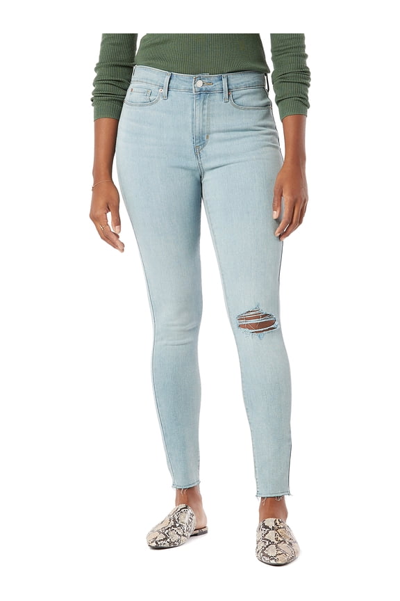 Women's and Women's Plus High Rise Skinny Jeans, Inseams: Short, Regular and Long, Sizes 2-28