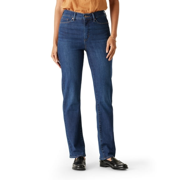 Levi Strauss Signature Women's and Women's Plus High Rise Straight Jean, Sizes 2-28