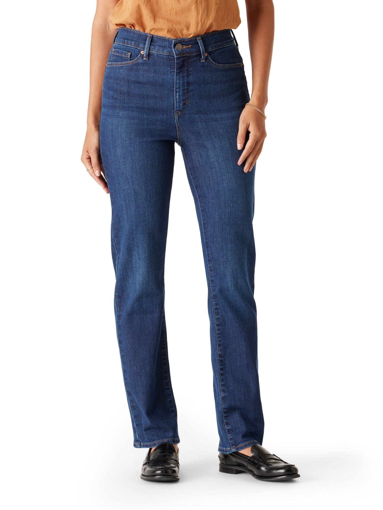 Levi Strauss Signature Women's and Women's Plus High Rise Straight Jean, Sizes 2-28