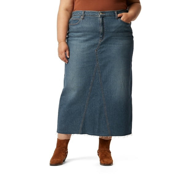 Levi Strauss Signature Women's and Women's Plus Maxi Denim Skirt, Sizes 0-28
